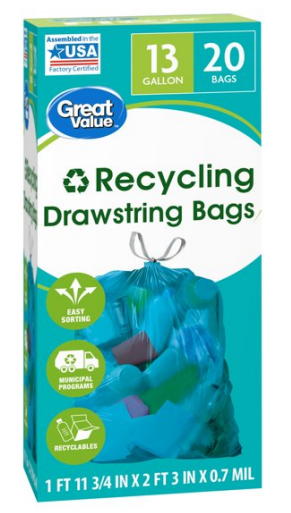 Buy Hefty or Great Value recycling bags? You may be owed money