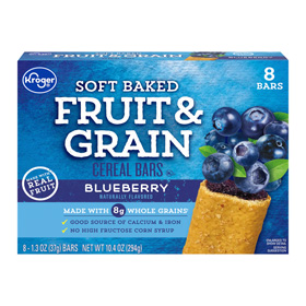 Kroger Blueberry Fruit & Grain Cereal Bars Not as Naturally Flavored as Advertised, Class Action Alleges