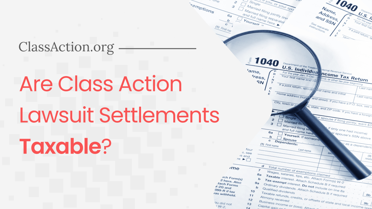 class action settlements taxable