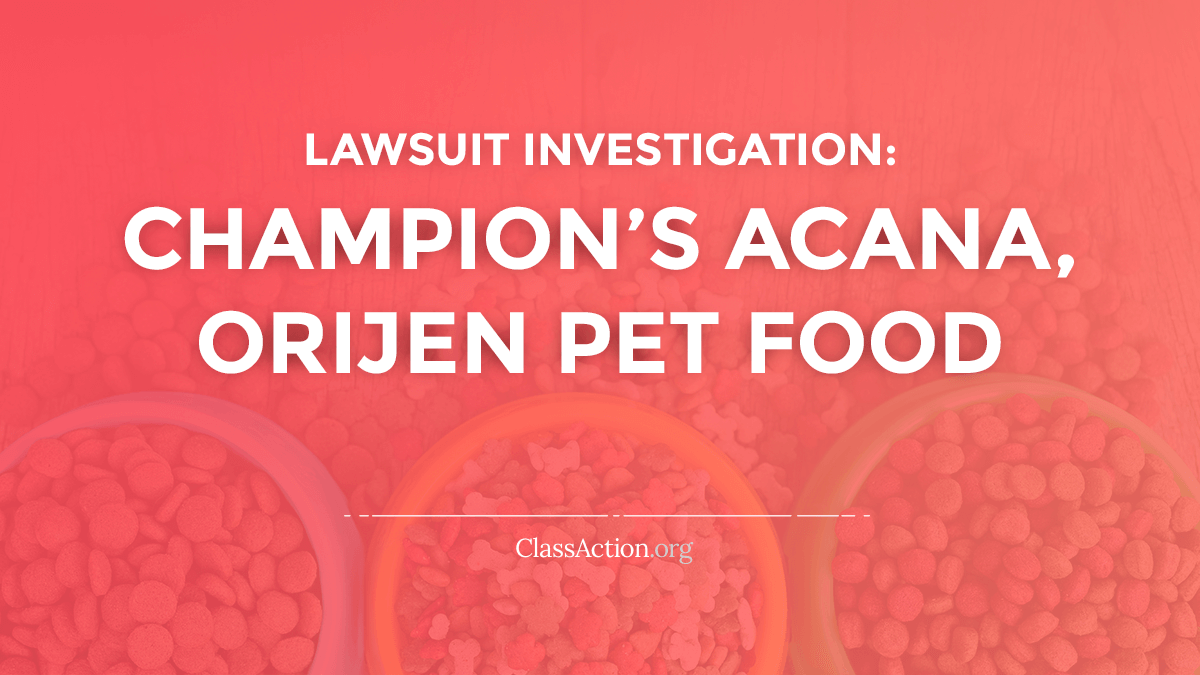 Champion, Dog Food Lawsuits | ClassAction.org