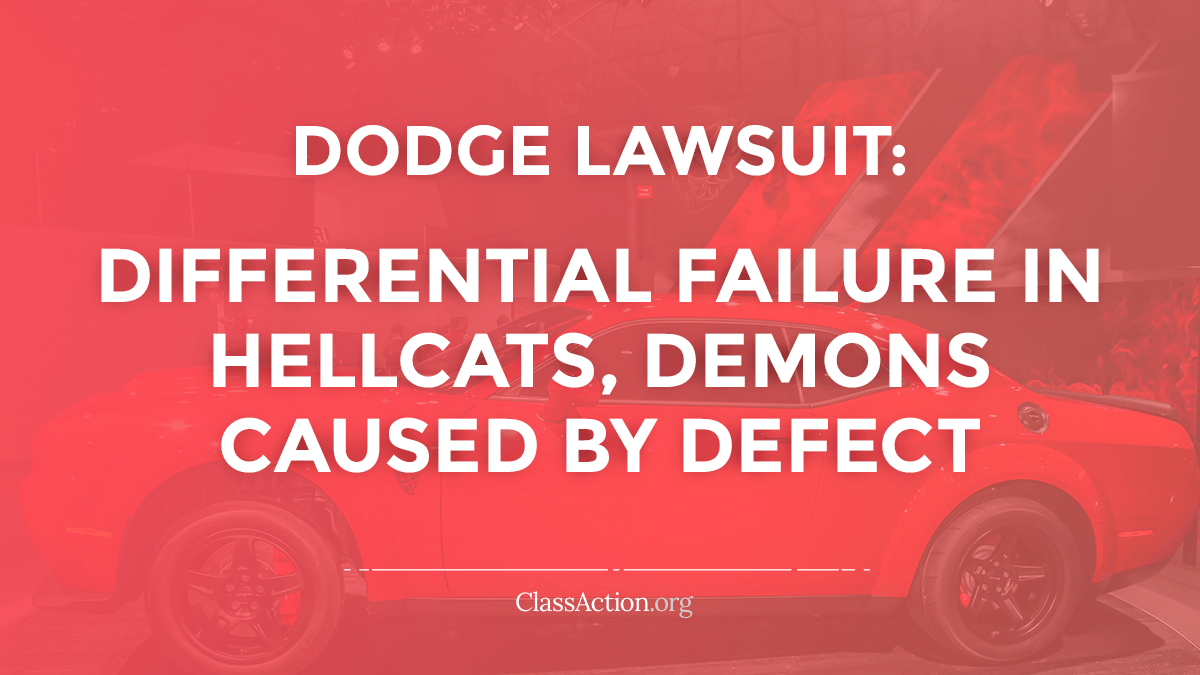 Dodge Hellcat, Demon Rear Differential Failure Lawsuits