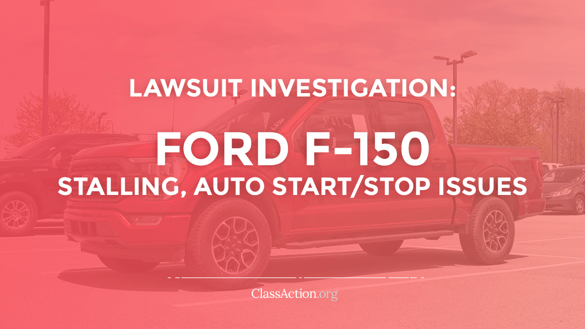 Ford F150 Stalling Lawsuits Start/Stop Issues