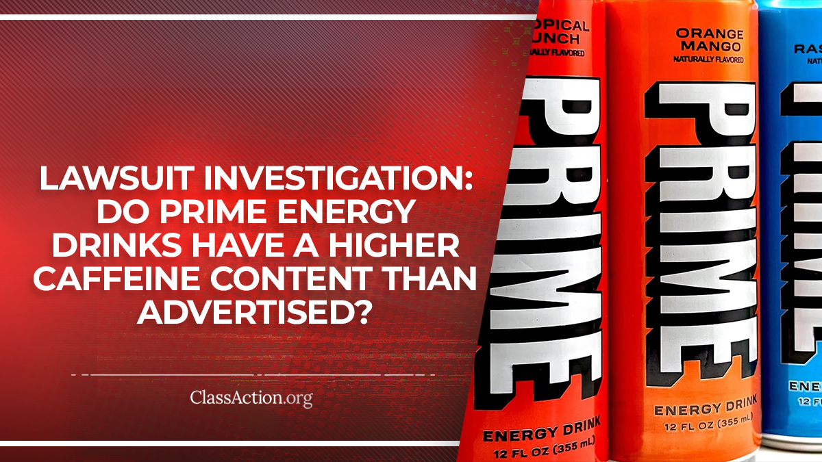 Prime Energy Drink Lawsuit Caffeine Content